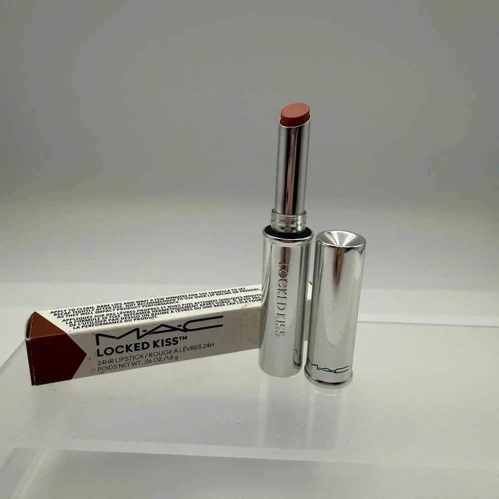 MAC Locked In Kiss 24 HR Lipstick 60 Mull It Over & Over .06 OZ Full Size Brown